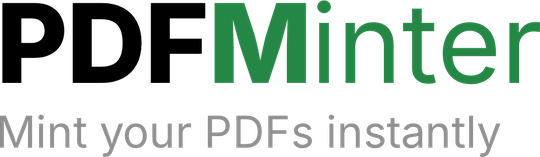 PDFMinter – Mint your PDFs instantly